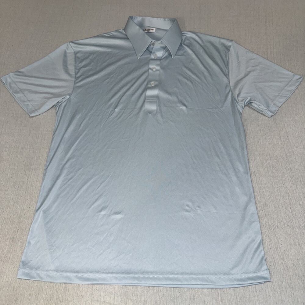 Collars and Co Golf Polo Solid Light Sky Blue Size Large Preppy NWT